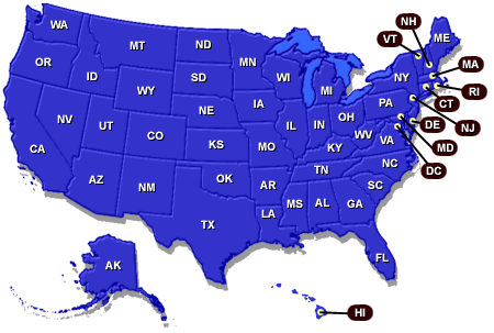 Loading graphical map of Usa, .